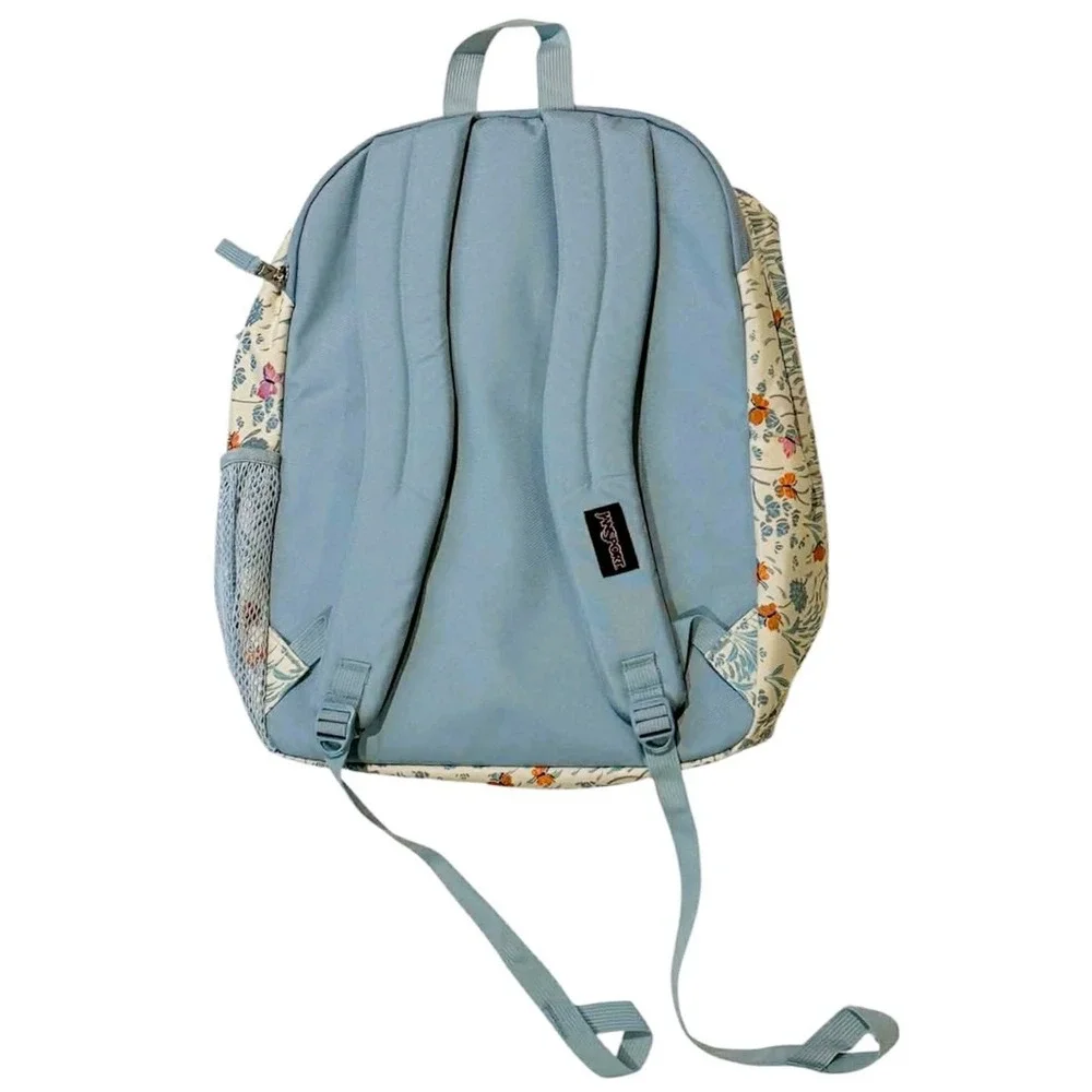 JanSport Big Student XL  17.5" Backpack Fluttering Fields (Floral Butterflies) - Picture 6 of 6